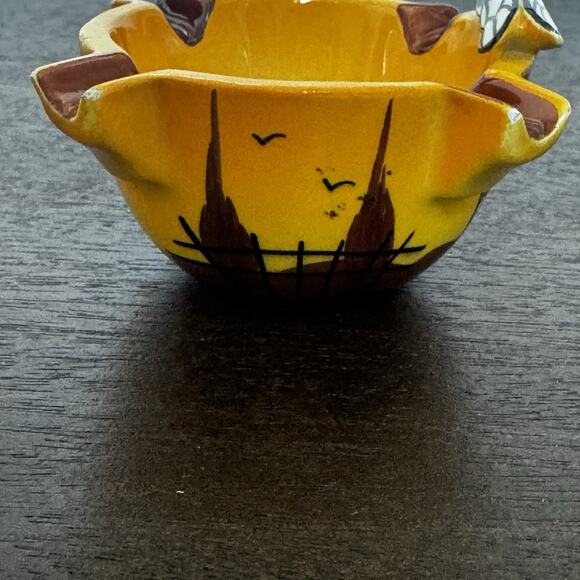 Vintage Ceramic Cicada Ashtray Provençal France Hand Painted Insect Bug Fly Dish - Picture 7 of 16